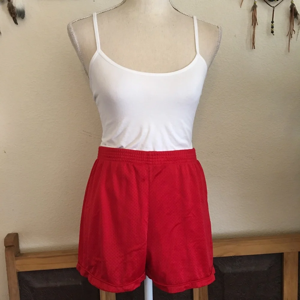 Athletic Works red mesh workout casual shorts